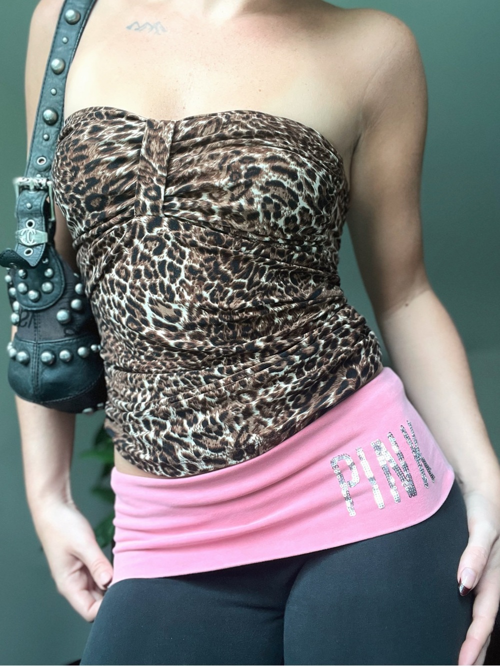 2014 Vintage Victoria's Secret PINK | Fold-over Sequin Leggings